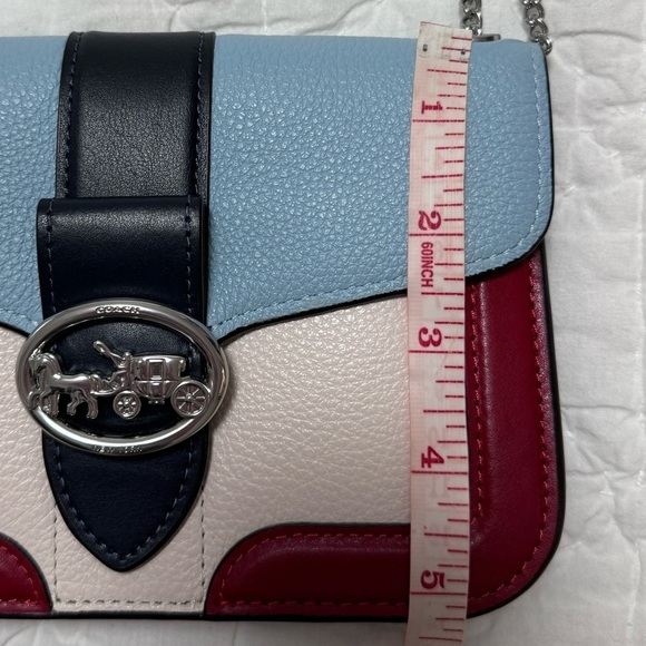 COACH Chain Mini Crossbody Leather Bag - Picture 13 of 14